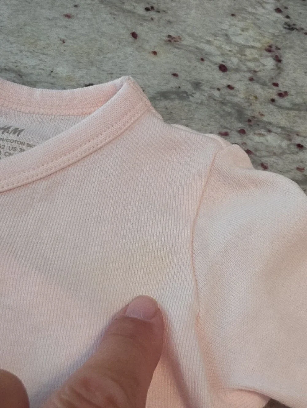 H&M Pink Baby One-Piece Set - Long Sleeve Bodysuit & Footed Pants 3m